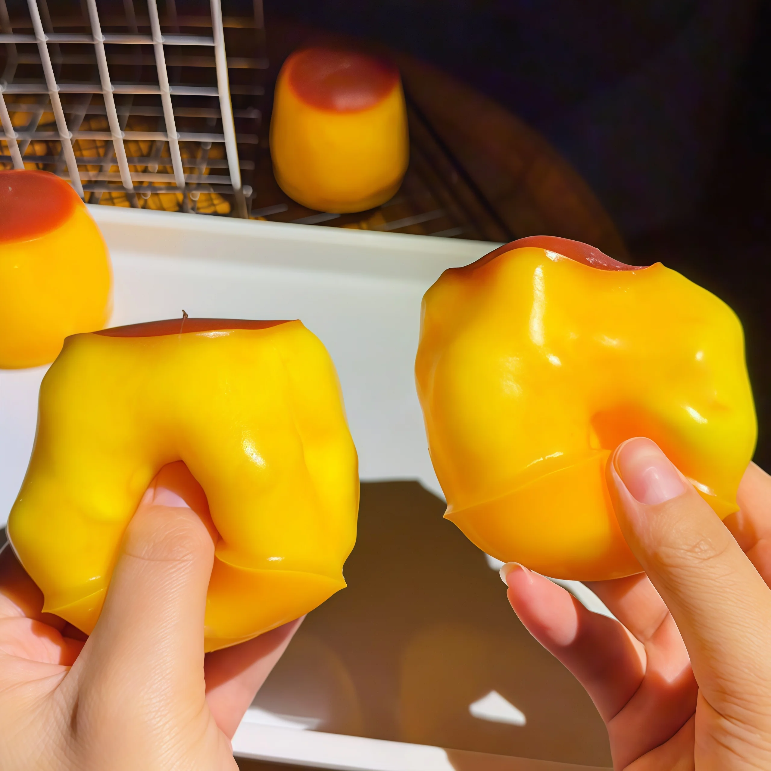 Caramel Pudding Blok Knijpbal, - Building Blocks recensie en prijs