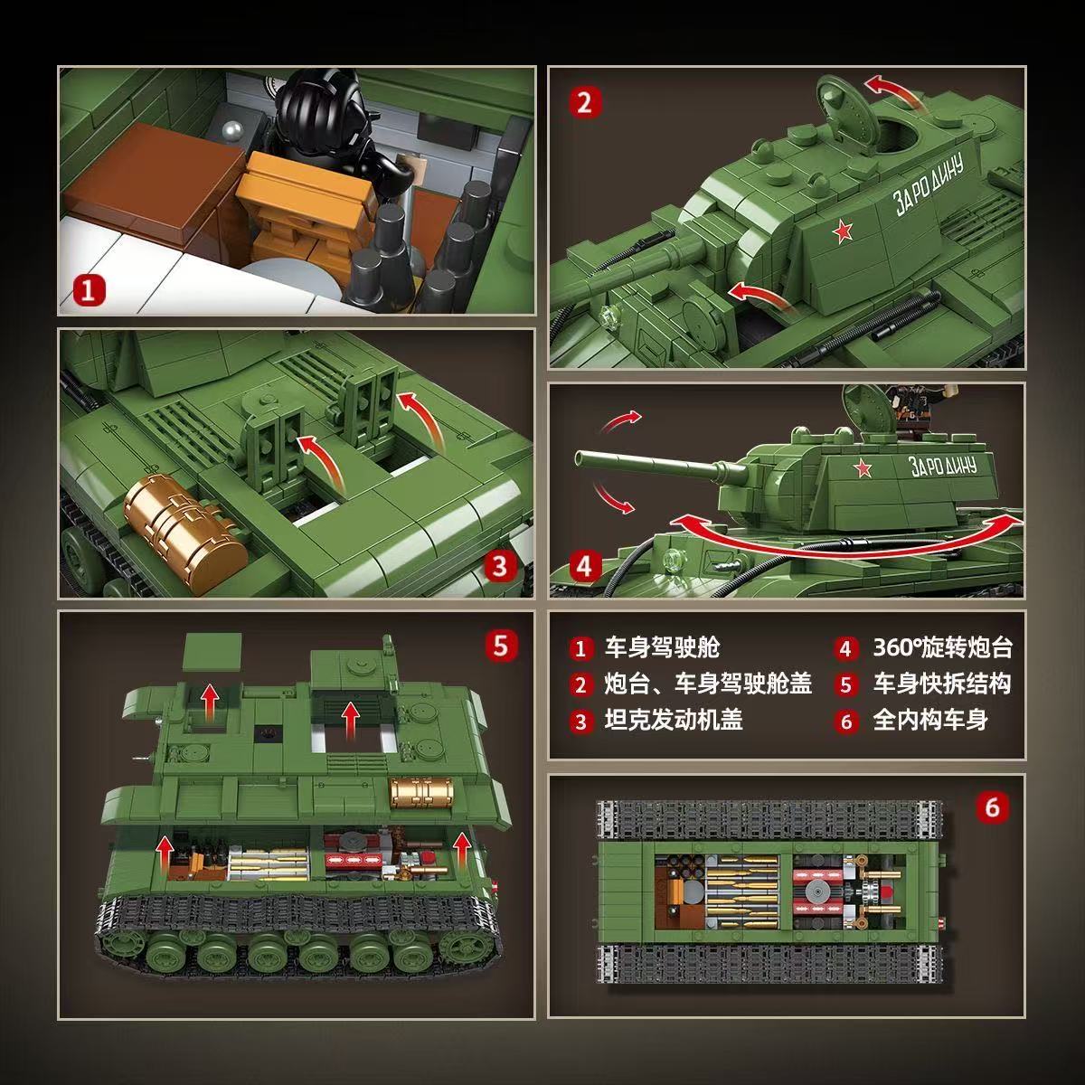 Militaire Wereldoorlog Russisc - Lego Compatible Military Tank recensie en prijs